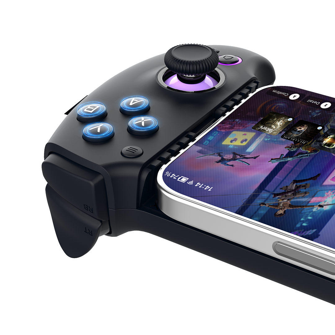 abxylute S9 Mobile Gaming Controller, Supports Playing While Charging, Compatible with iPhone (Including iphone 17 Series), Android, and Tablets