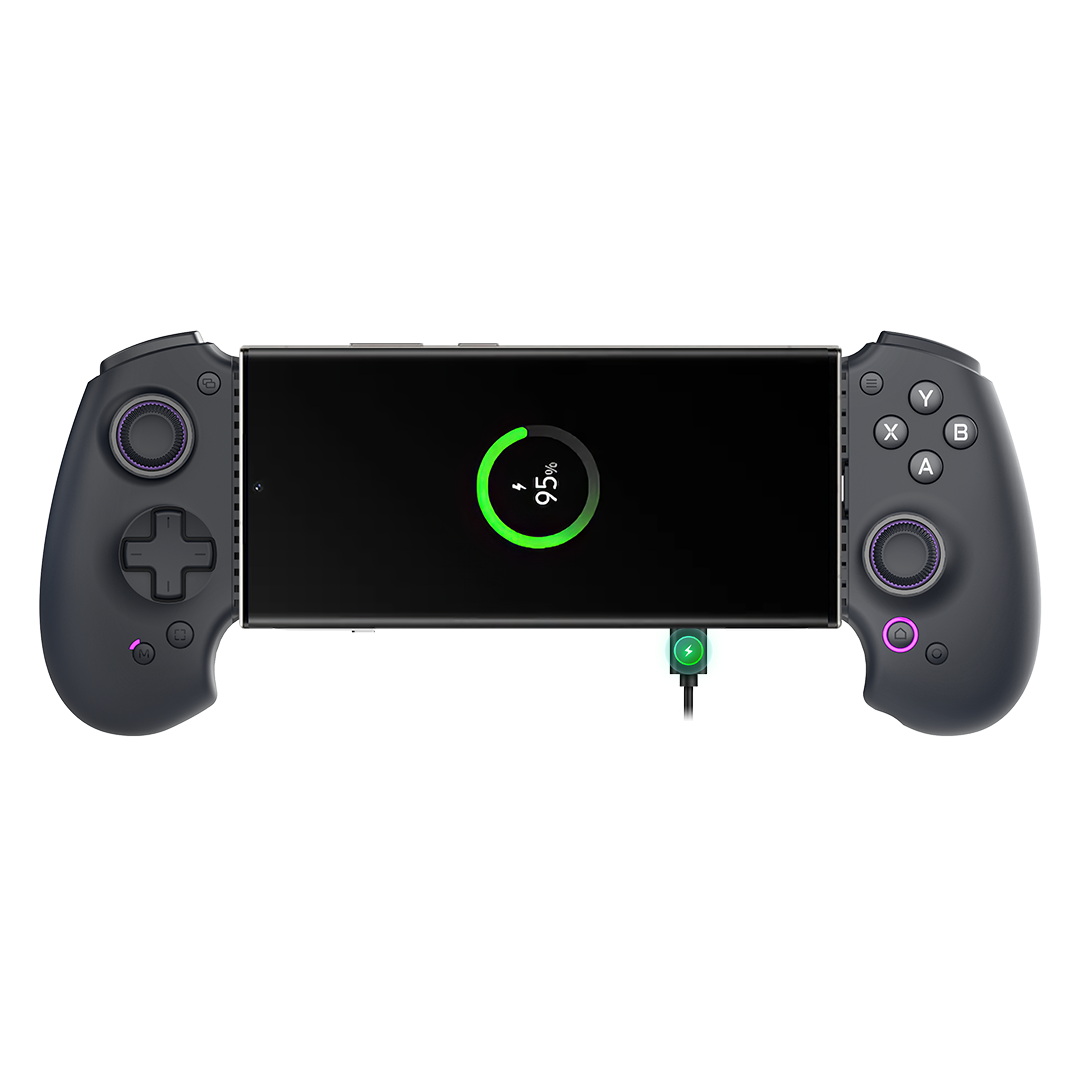 abxylute S9 Mobile Gaming Controller, Supports Playing While Charging, Compatible with iPhone (Including iphone 17 Series), Android, and Tablets