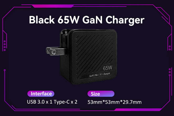 ROG Ally Fast Charging Set – 65W GaN Charger + 100W Magnetic USB‑C Cable