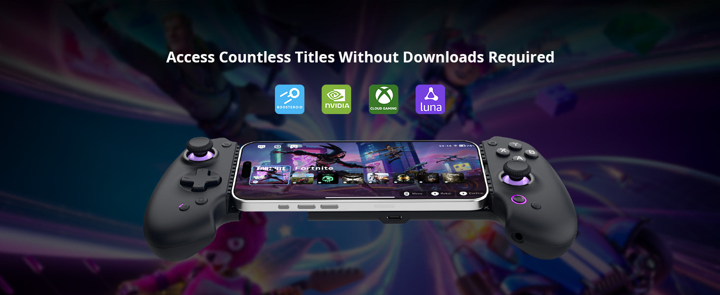 abxylute S9 モバイルコントローラー、ブラック、Android/iOS abxylute S9 Mobile Controller [Free Shipping]